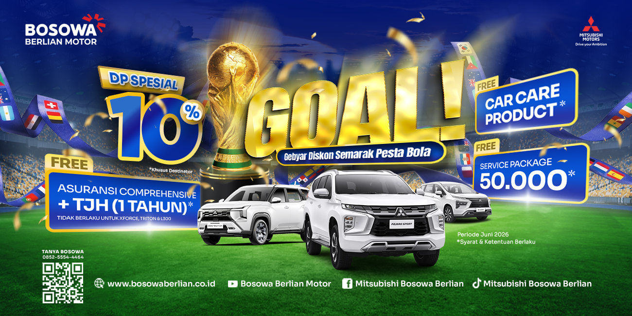 Promo GOAL! Passenger Car — DP Spesial 10% Destinator, Free Asuransi & Service Package